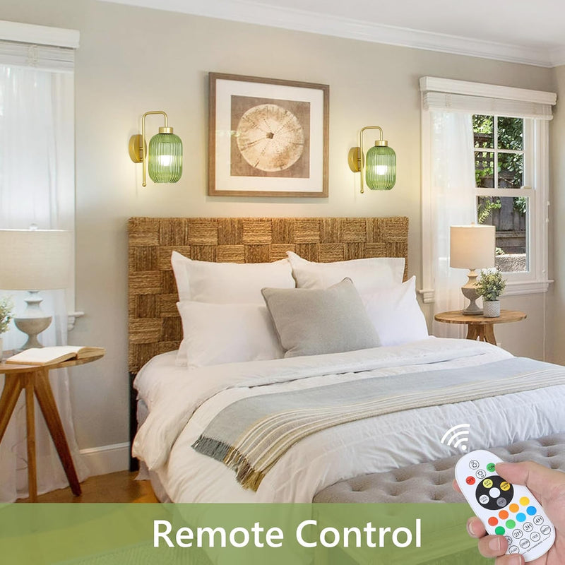 Battery Operated Wall Lights Rechargeable (Set of 2)
