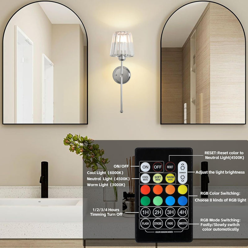 Battery Operated Wall Lights Rechargeable (Set of 2)