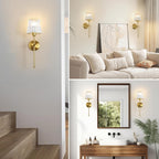 Battery Operated Wall Lights Rechargeable (Set of 2)