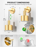 Battery Operated Wall Sconces Lights