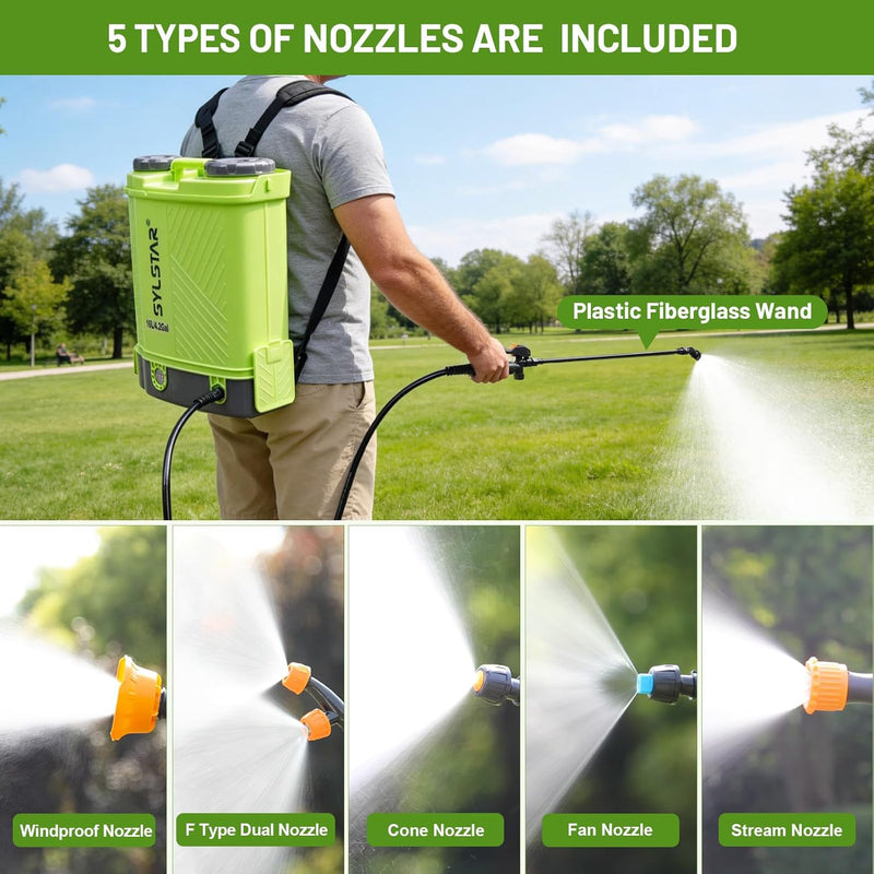Battery Powered Knapsack Sprayer 16L 100PSI Pressure Spray