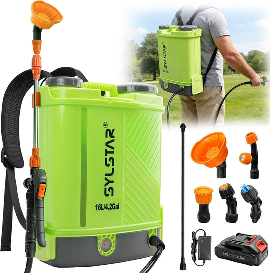 Battery Powered Knapsack Sprayer 16L 100PSI Pressure Spray