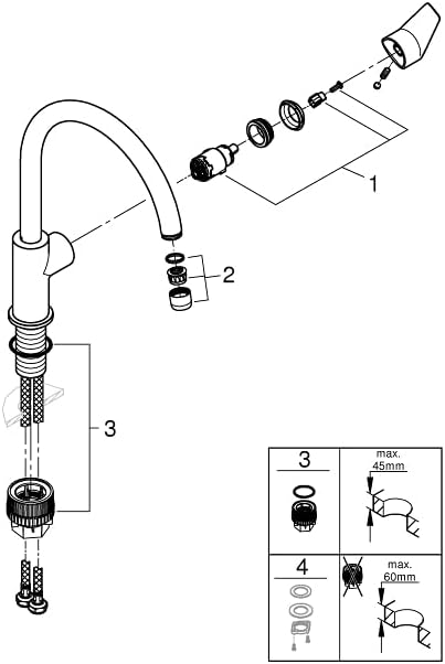 Bauedge Single Lever Kitchen Mixer Tap