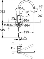 Bauedge Single Lever Kitchen Mixer Tap