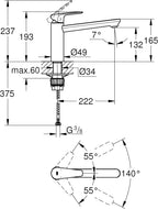 Bauflow Single-Lever Sink Mixer 1 2" Chrome