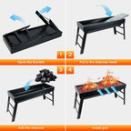 Bbq Barbecue Grill Portable Folding Desk Tabletop