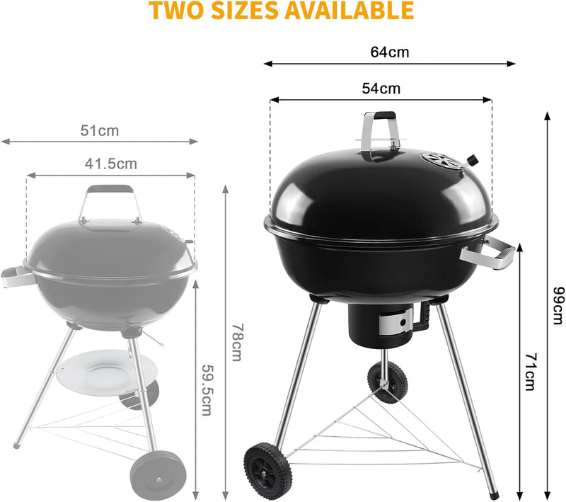Bbq Grill Outdoor Barbecue Portable Kettle Coal