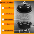 Bbq Grill Outdoor Barbecue Portable Kettle Coal