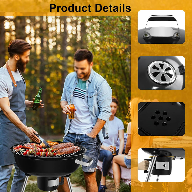 Bbq Grill Outdoor Barbecue Portable Kettle Coal