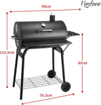 Bbq Grill Smoker with Shelves Portable Barrel