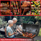Bbq Grill Smoker with Shelves Portable Barrel