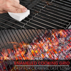 Bbq Grill Smoker with Side Shelves Portable Barrel