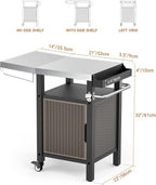 Bbq Table with Storage Cabinet