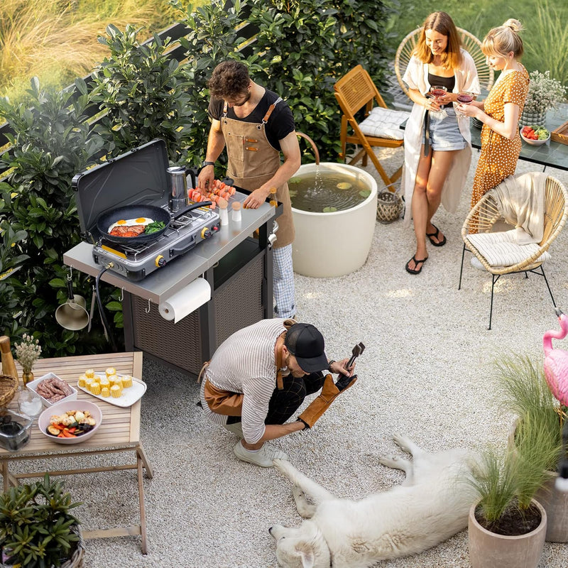 Bbq Table with Storage Cabinet
