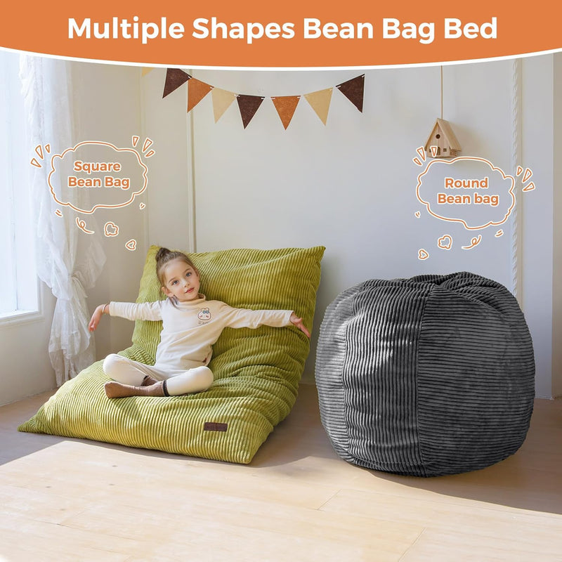 Bean Bag Beanbag Chair Soft Corduroy