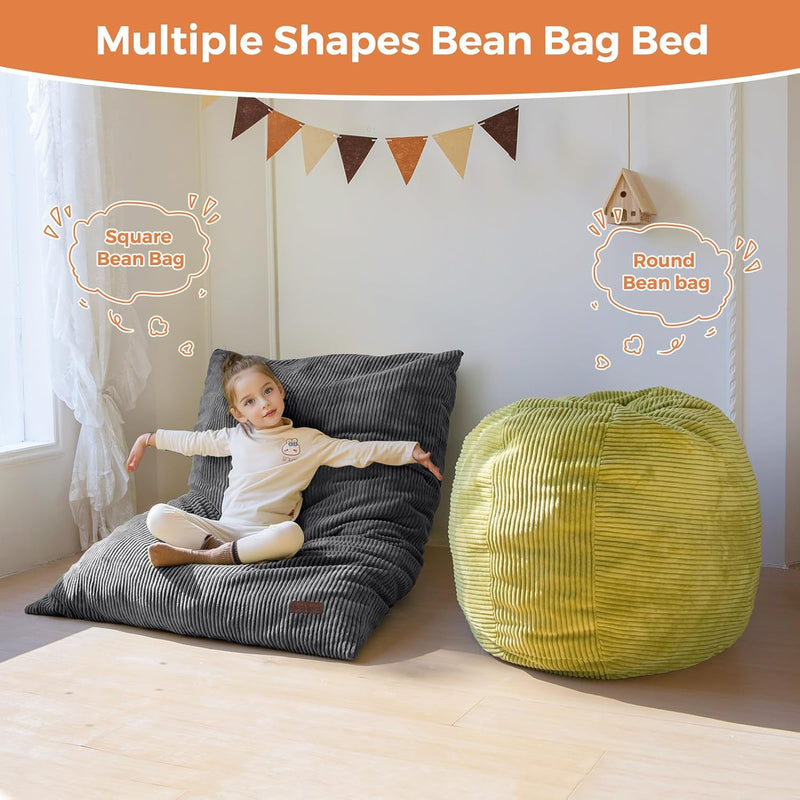 Bean Bag Beanbag Chair Soft Corduroy