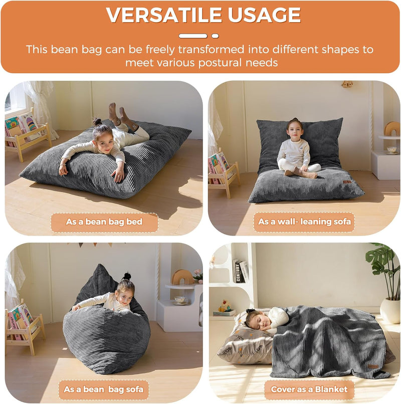 Bean Bag Beanbag Chair Soft Corduroy