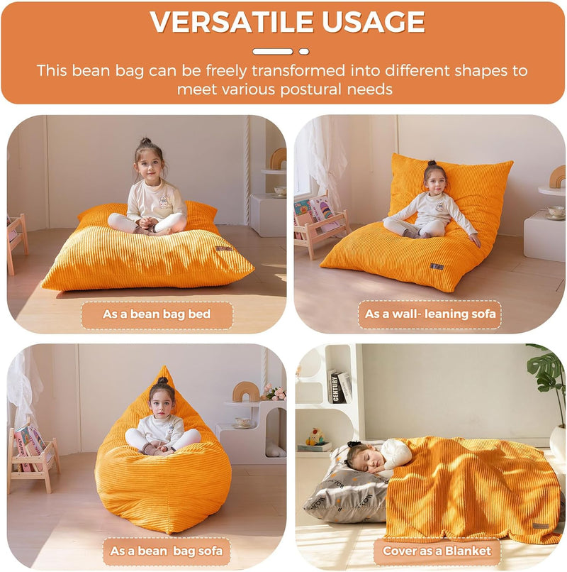 Bean Bag Beanbag Chair Soft Corduroy