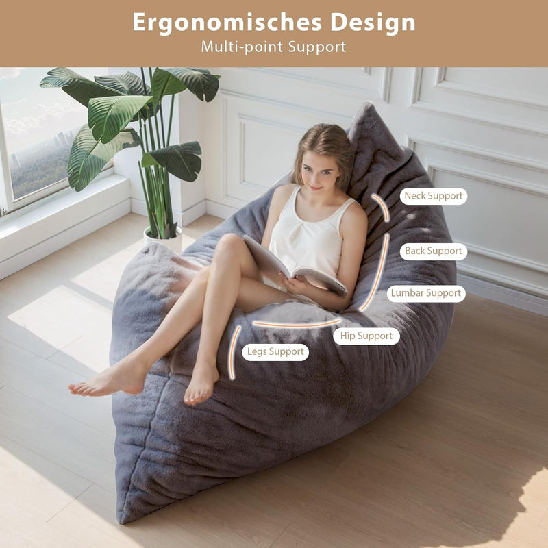 Bean Bag Bed Convertible Folds From Chair to