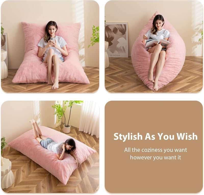 Bean Bag Bed Convertible Folds From Chair to