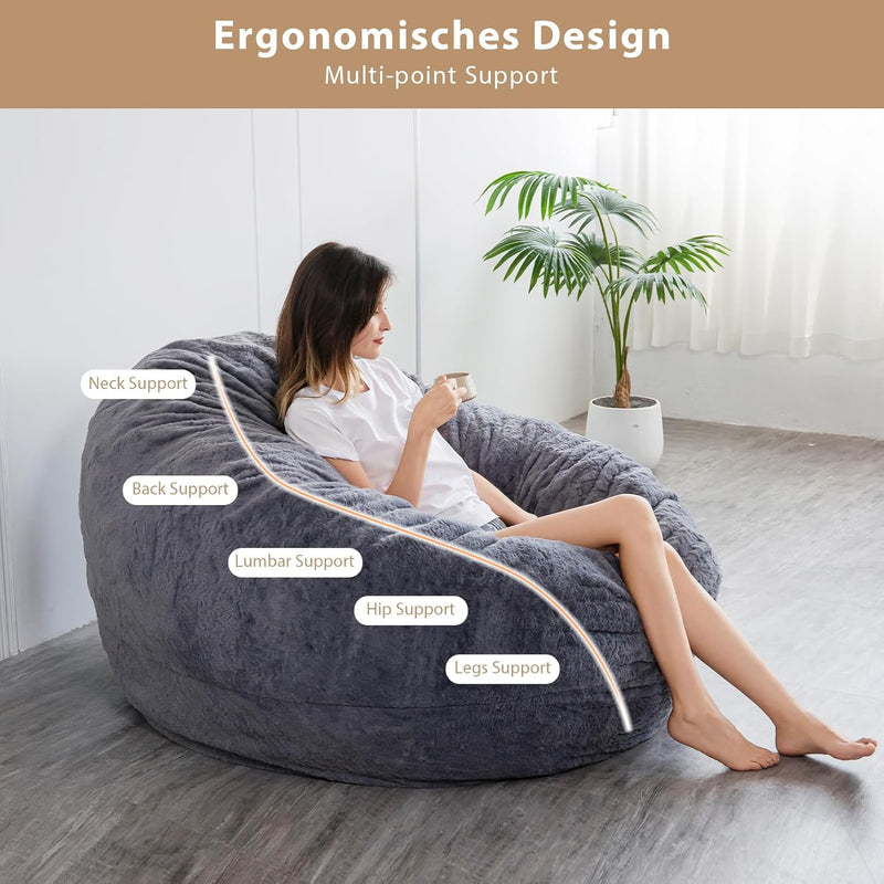 Bean Bag Bed Convertible Folds From Chair to