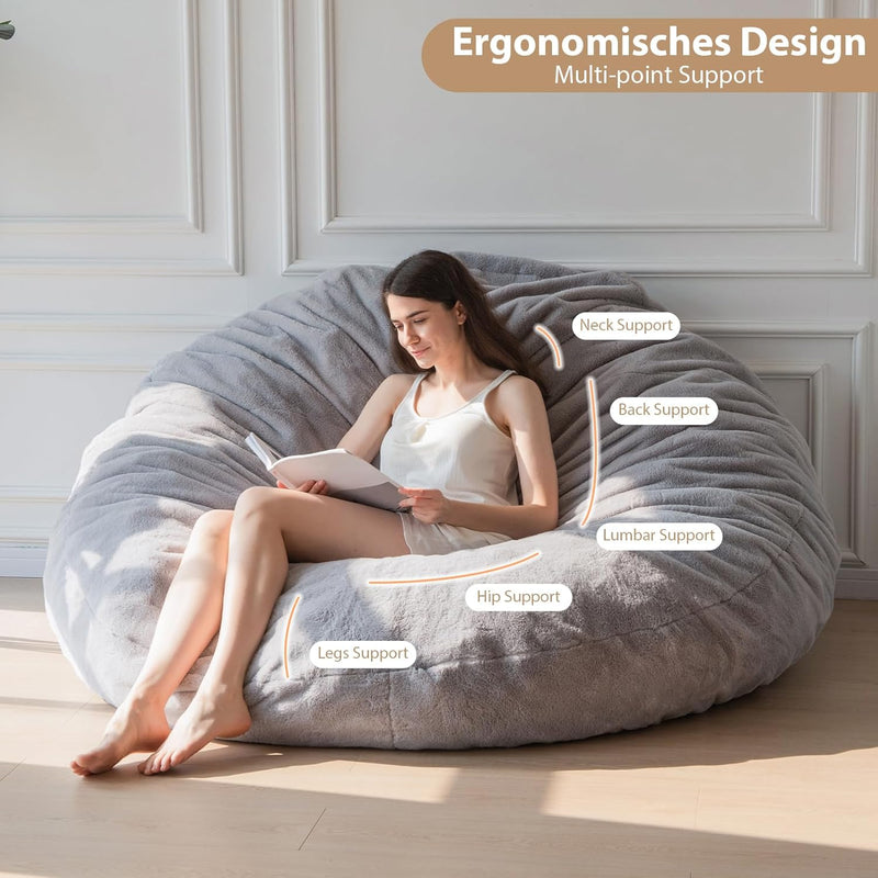 Bean Bag Bed Convertible Folds From Chair to