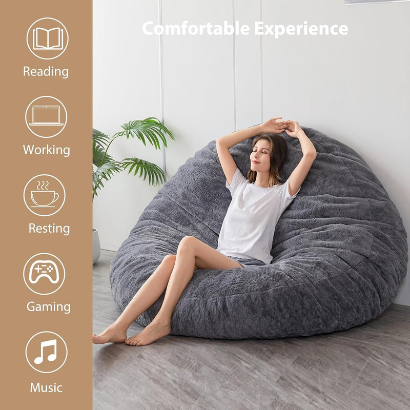 Bean Bag Bed Convertible Folds From Chair to