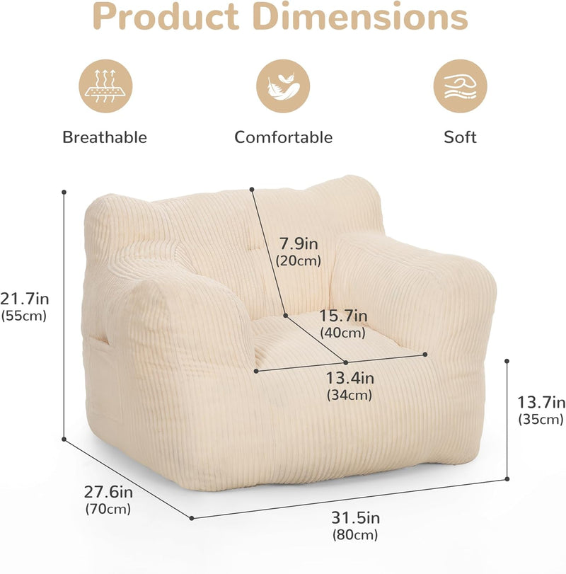 Bean Bag Chair 2 Seater Adult with Sponge