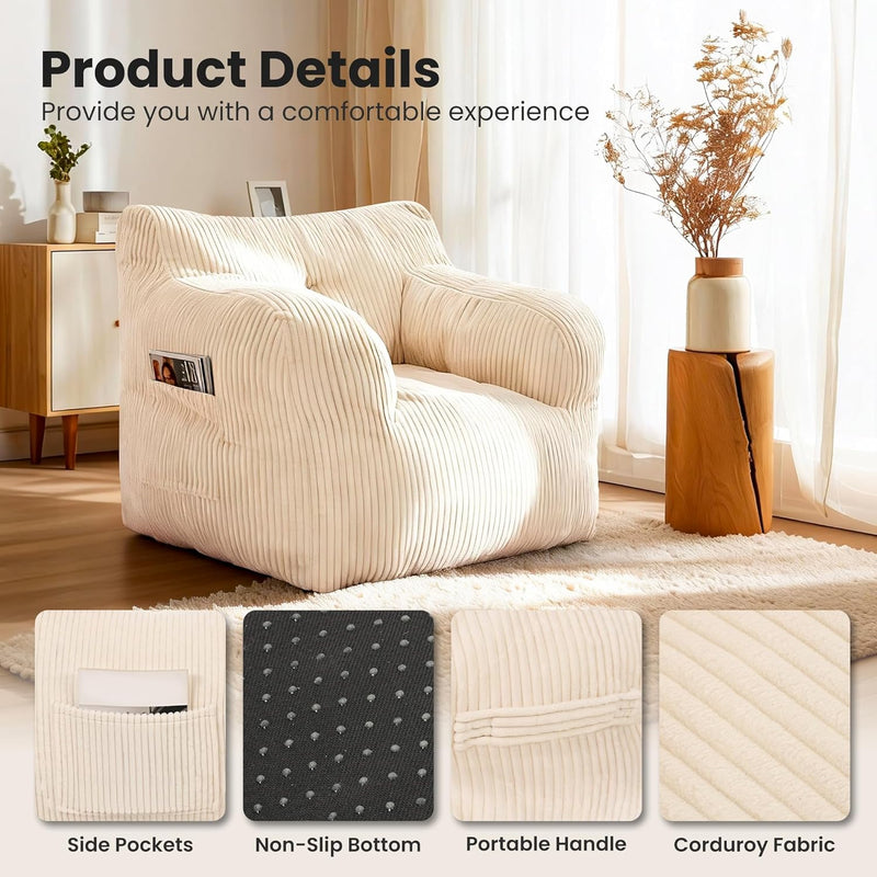 Bean Bag Chair 2 Seater Adult with Sponge