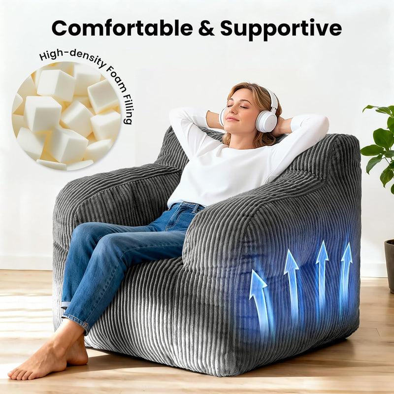 Bean Bag Chair 2 Seater Adult with Sponge