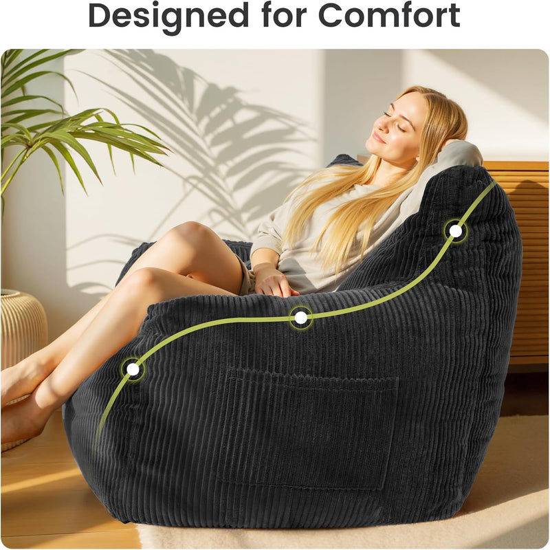 Bean Bag Chair 2 Seater Adult with Sponge