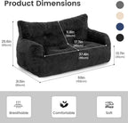 Bean Bag Chair 2 Seater Adult with Sponge