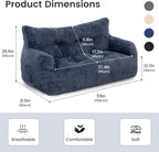 Bean Bag Chair 2 Seater Adult with Sponge