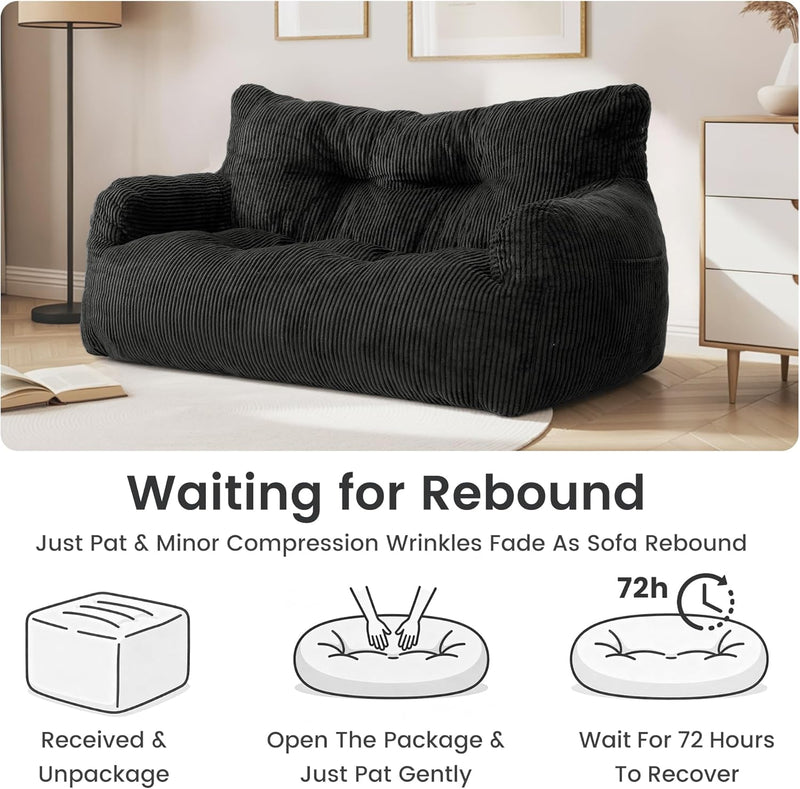 Bean Bag Chair 2 Seater Adult with Sponge