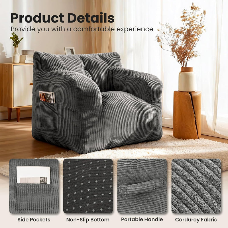 Bean Bag Chair 2 Seater Adult with Sponge