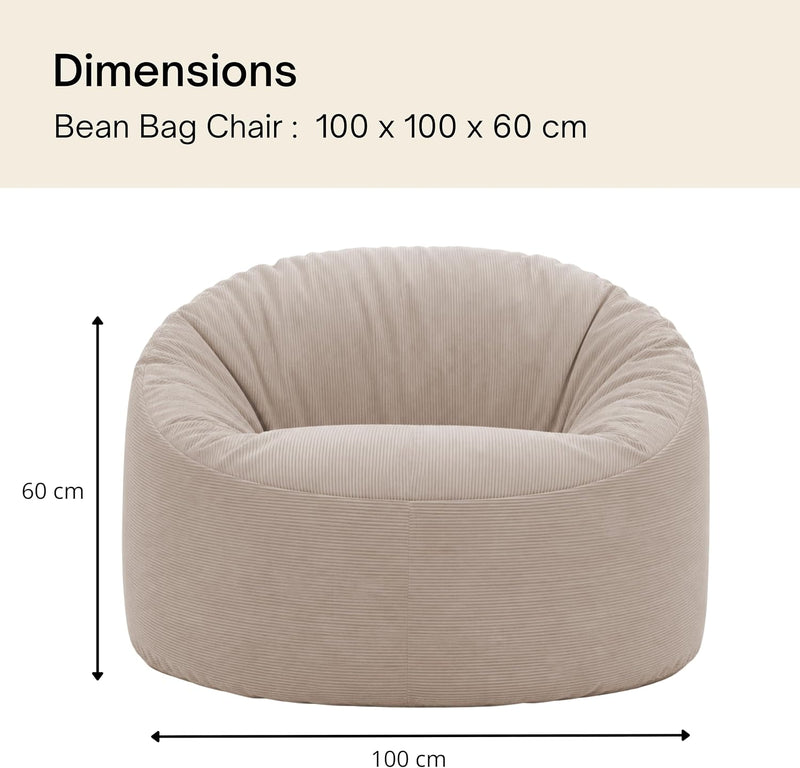 Bean Bag Chair Adult Soft Elegant Fine