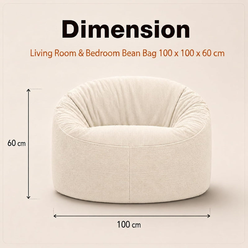 Bean Bag Chair Adult Soft Elegant Fine