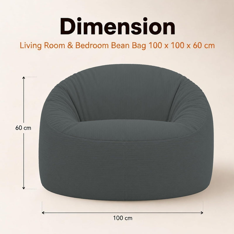 Bean Bag Chair Adult Soft Elegant Fine