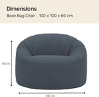 Bean Bag Chair Adult Soft Elegant Fine