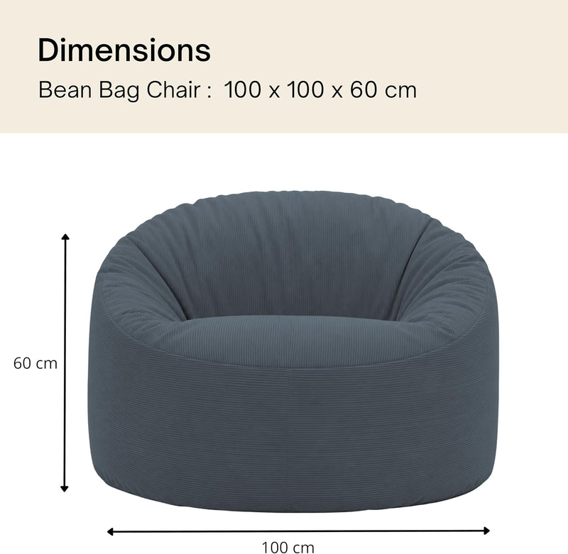 Bean Bag Chair Adult Soft Elegant Fine