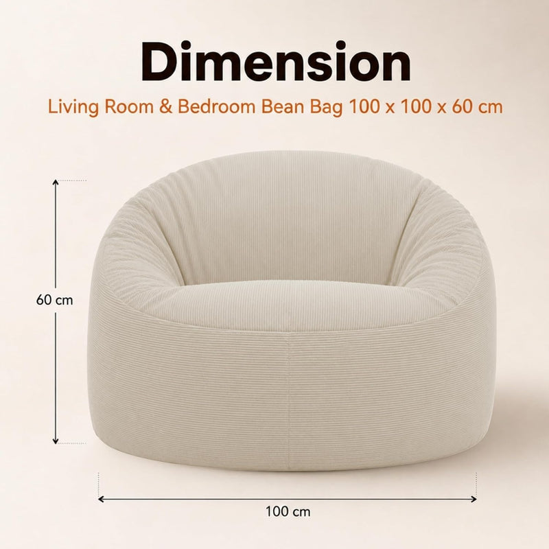 Bean Bag Chair Adult Soft Elegant Fine