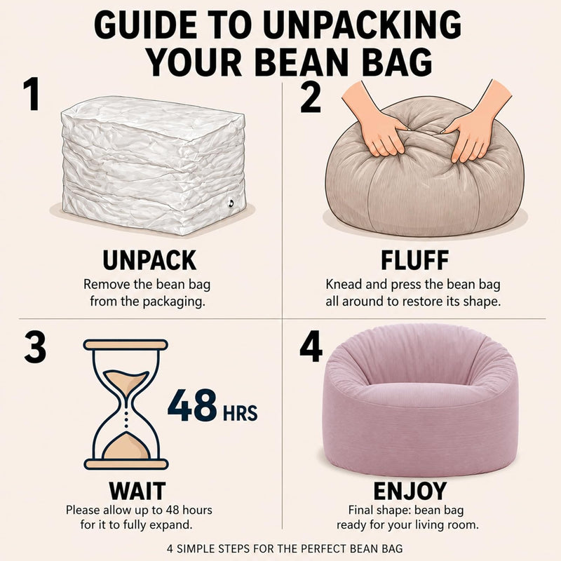 Bean Bag Chair Adult Soft Elegant Fine