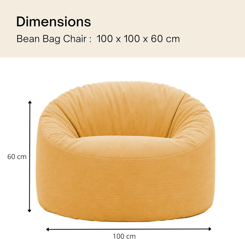 Bean Bag Chair Adult Soft Elegant Fine
