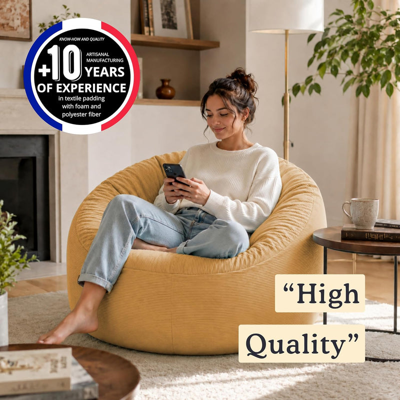 Bean Bag Chair Adult Soft Elegant Fine