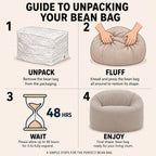 Bean Bag Chair Adult Soft Elegant Fine