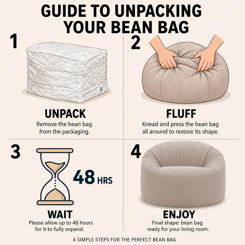 Bean Bag Chair Adult Soft Elegant Fine