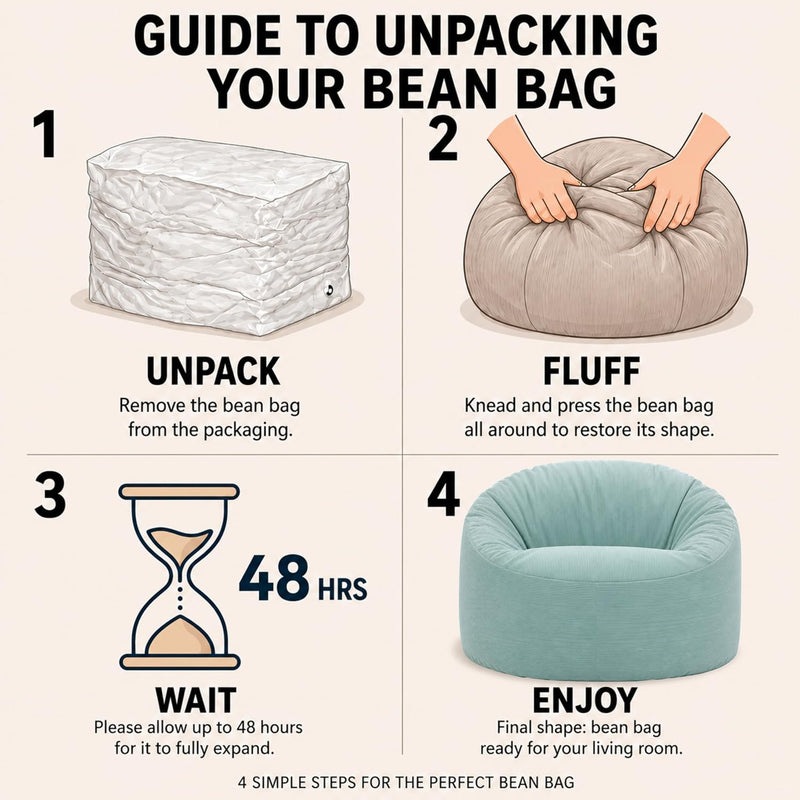 Bean Bag Chair Adult Soft Elegant Fine