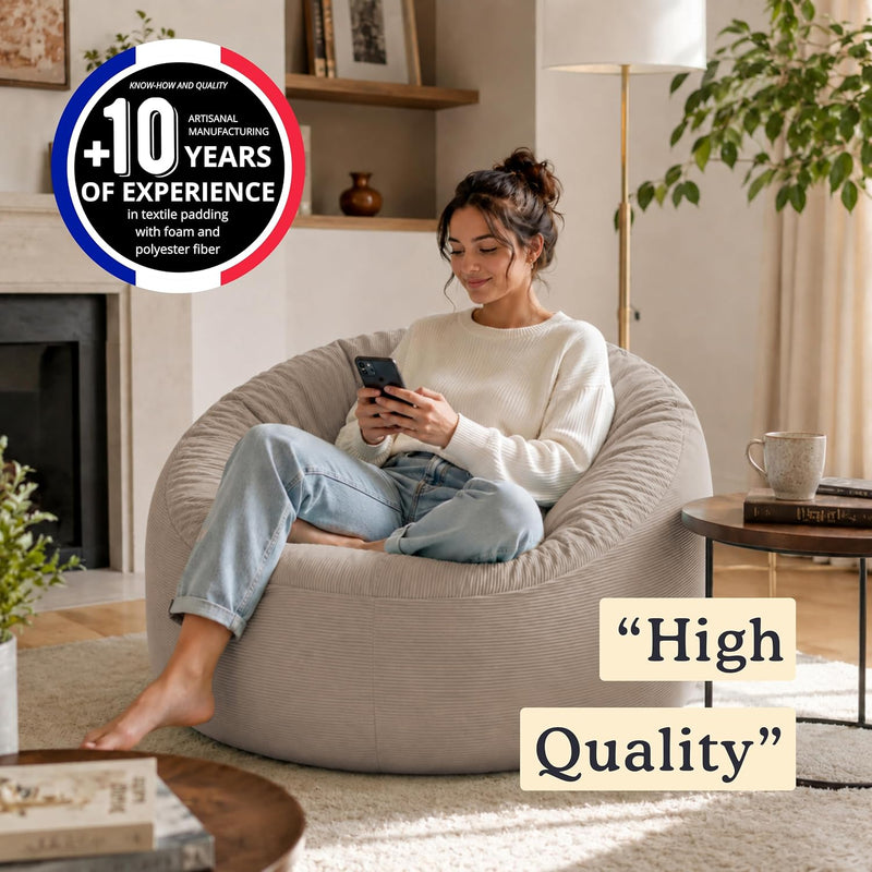 Bean Bag Chair Adult Soft Elegant Fine