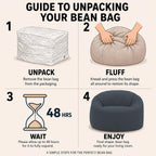 Bean Bag Chair Adult Soft Elegant Fine