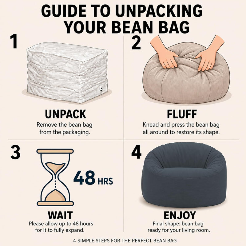 Bean Bag Chair Adult Soft Elegant Fine